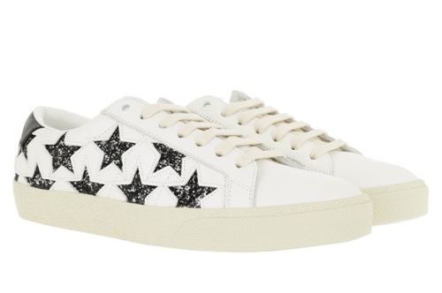 입생로랑 가죽 화이트 스니커즈 Saint Laurent Stars Motif Sneakers Leather White